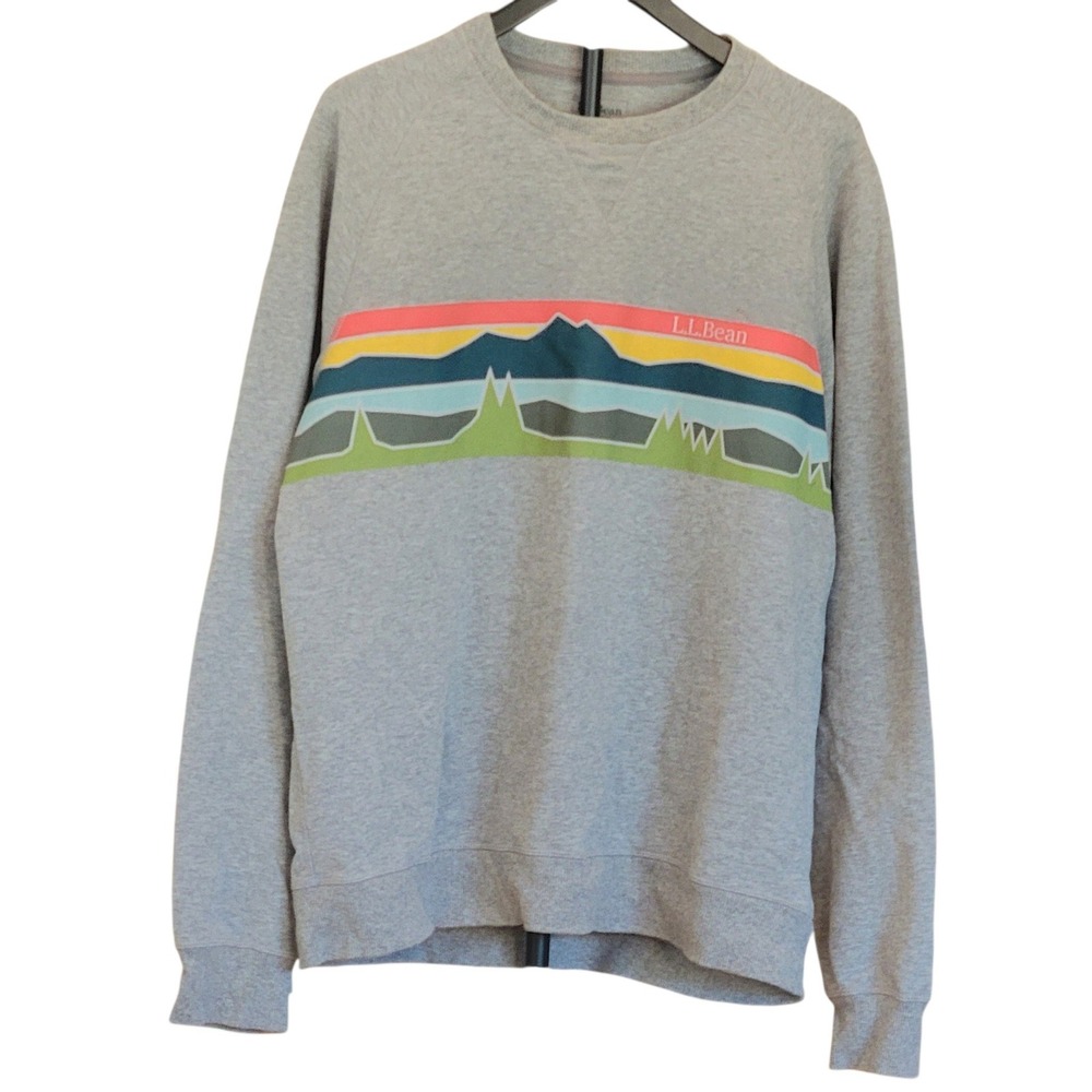 LL Bean Mens Comfort Camp Crewneck Sweatshirt Size Large Slightly Fitted Gorp